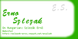 erno szlezak business card